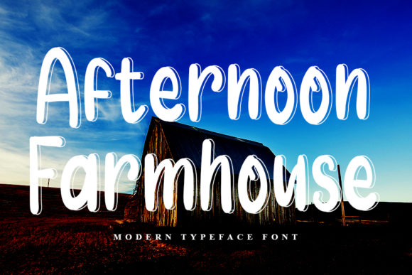 Afternoon Farmhouse: A Charming Display Font for Creative Projects