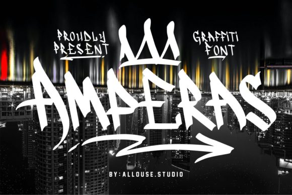 Amperas Font: A Bold and Dramatic Display Font for Creative Projects