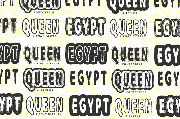 Egypt Queen Font: A Bold Display Typeface for Creative Projects