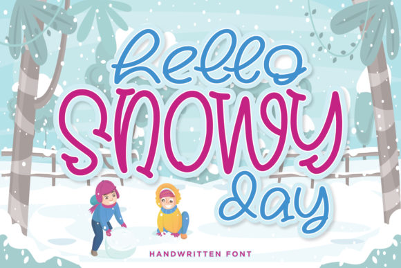 Hello Snowy Day: A Fun and Sweet Display Font for Child-Friendly Designs