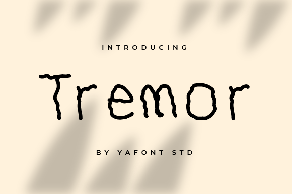 Tremor: A Unique Display Font That Adds Creative Energy to Your Designs